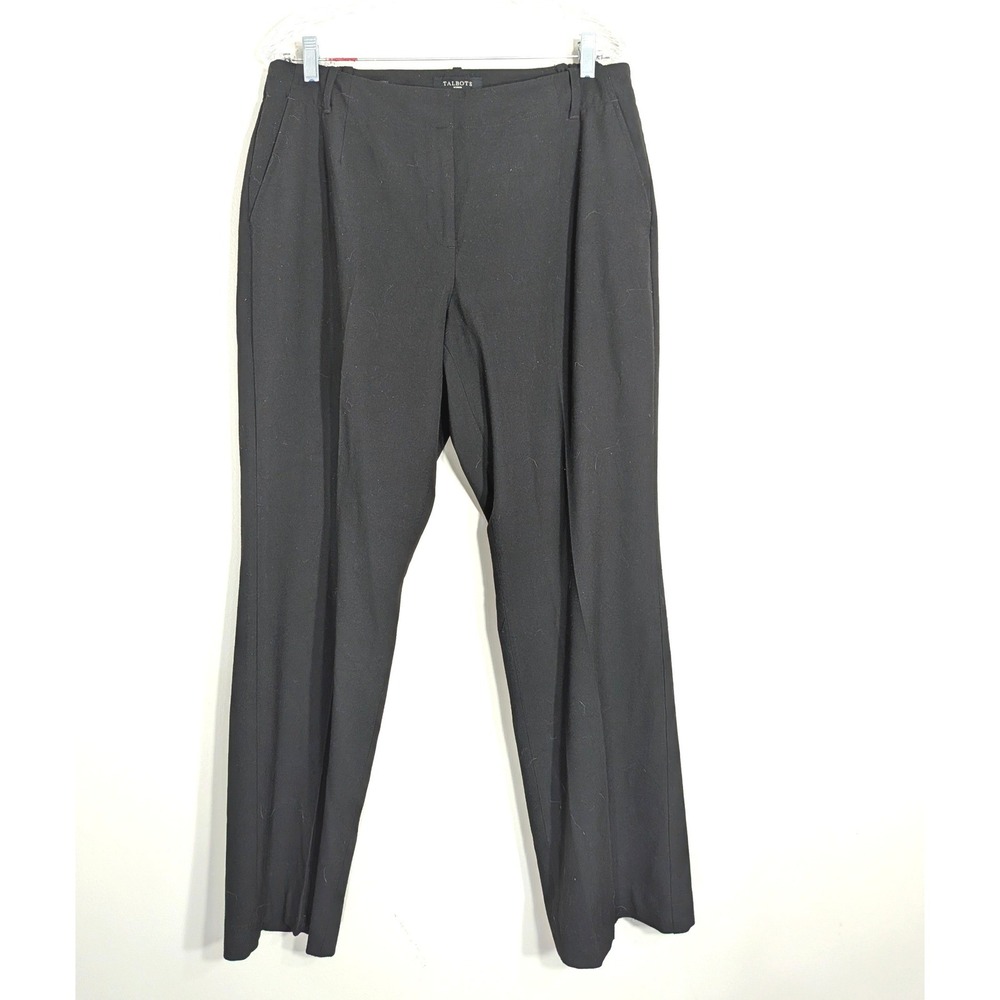 Talbots Black Dress Pants; Heritage Fit Straight Leg Stretch